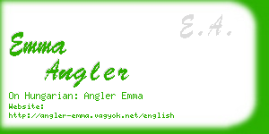 emma angler business card